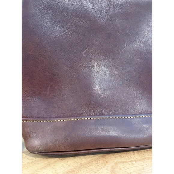 Dooney & Bourke Florentine Small Zip Pod Backpack Top Handle Brown Red Interior main image 13